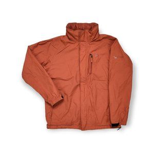 Timberland Waterproof Softshell Rain Hooded Zip Up Jacket Mens Small Orange